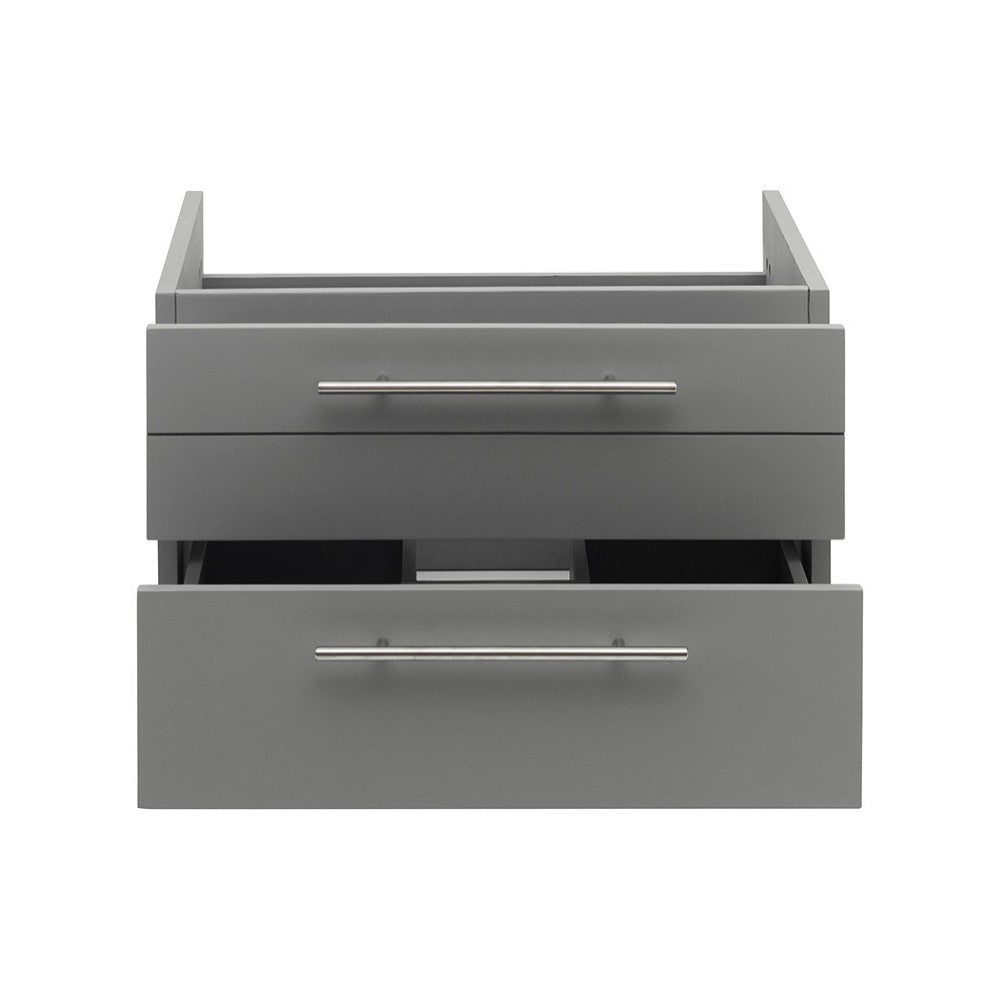 Fresca Lucera 24" Gray Wall Hung Vessel Sink Modern Bathroom Cabinet