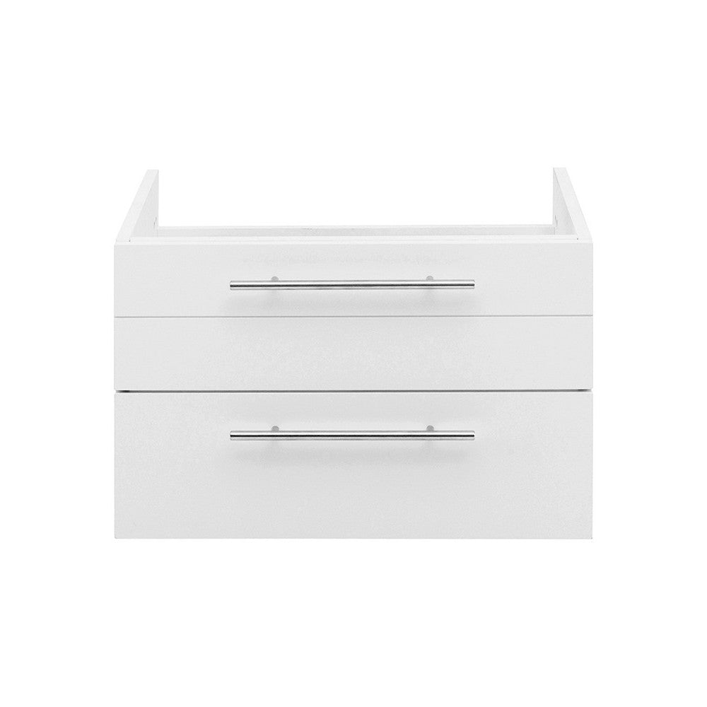 Fresca Lucera 24" White Wall Hung Undermount Sink Modern Bathroom Cabinet