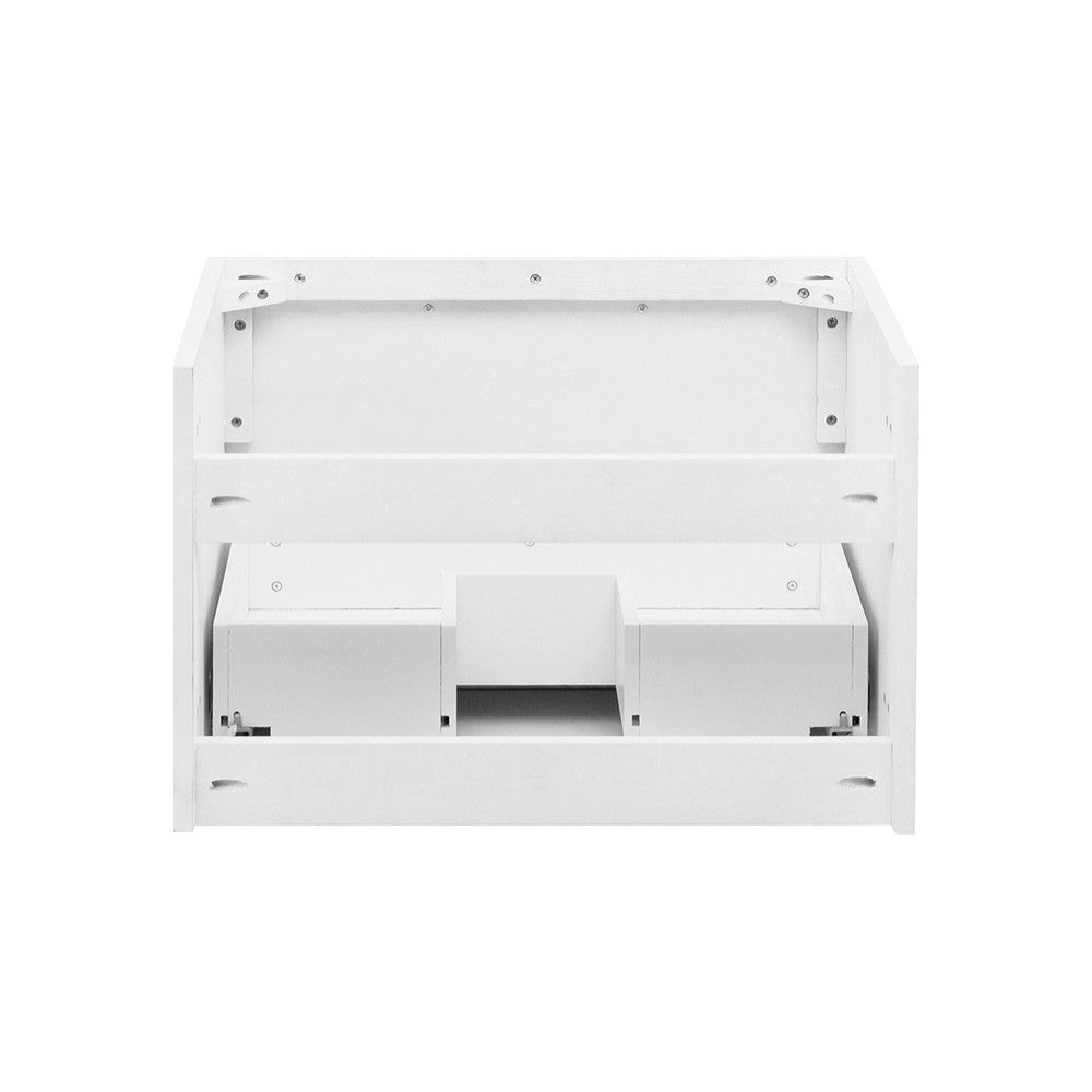 Fresca Lucera 24" White Wall Hung Undermount Sink Modern Bathroom Cabinet