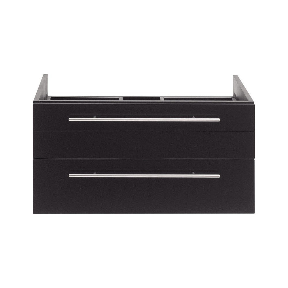 Fresca Lucera 30" Espresso Wall Hung Vessel Sink Modern Bathroom Cabinet