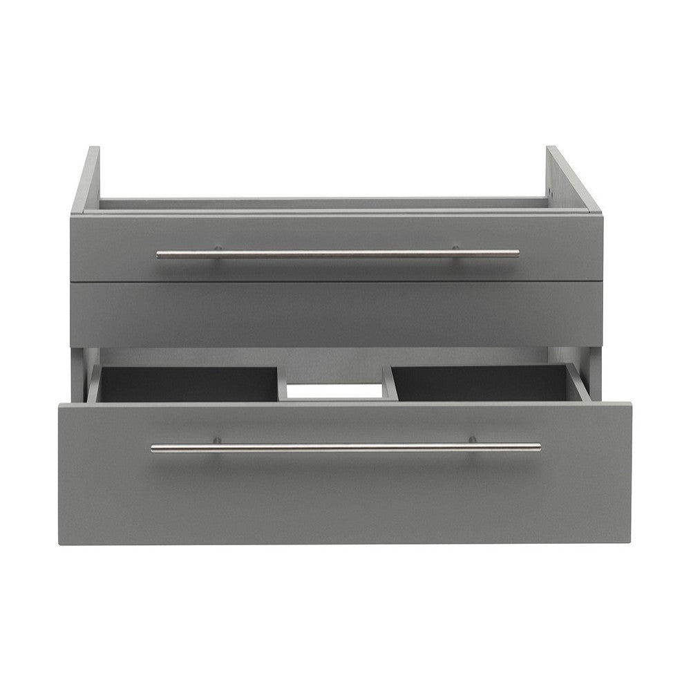 Fresca Lucera 30" Gray Wall Hung Undermount Sink Modern Bathroom Cabinet