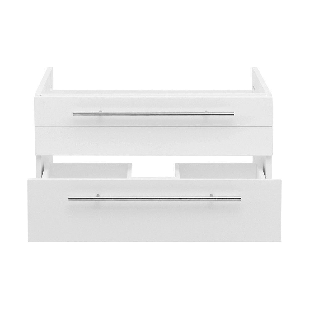 Fresca Lucera 30" White Wall Hung Undermount Sink Modern Bathroom Cabinet