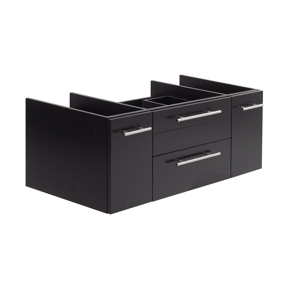 Fresca Lucera 42" Espresso Wall Hung Vessel Sink Modern Bathroom Cabinet