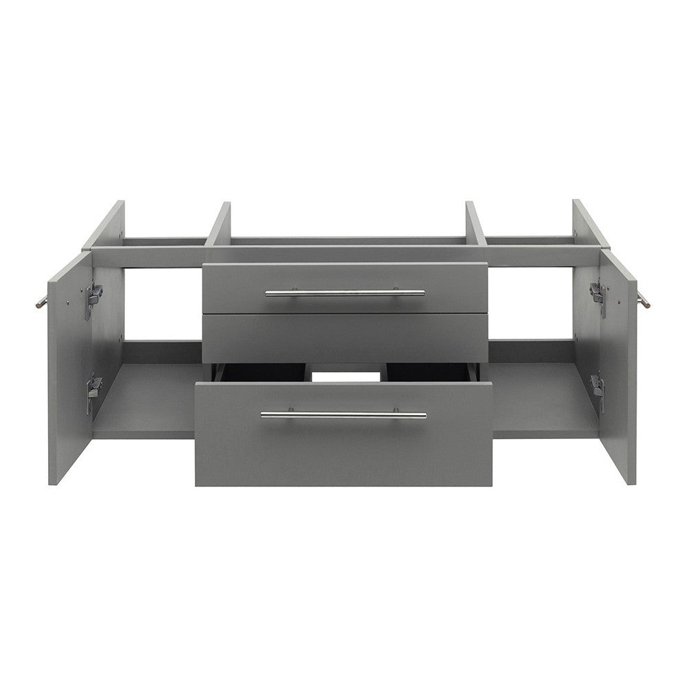 Fresca Lucera 42" Gray Wall Hung Vessel Sink Modern Bathroom Cabinet