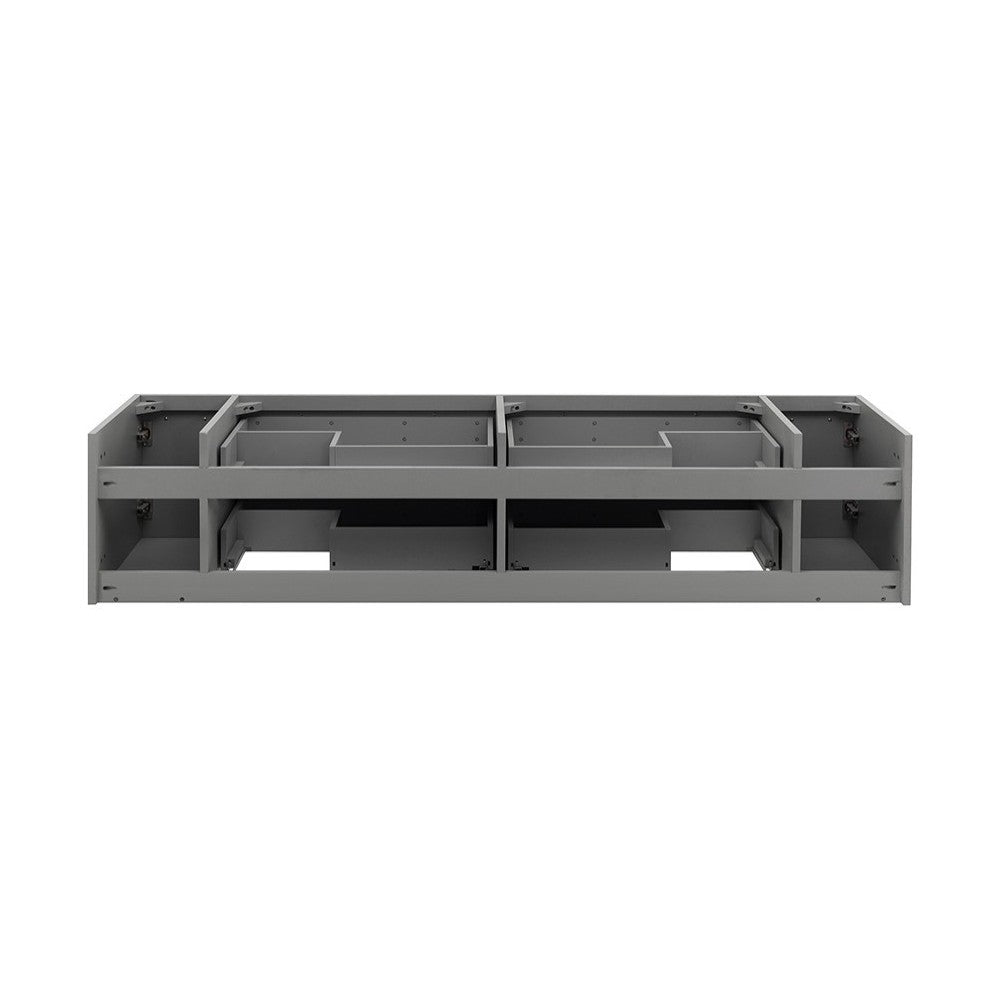 Fresca Lucera 72" Gray Wall Hung Double Vessel Sink Modern Bathroom Cabinet