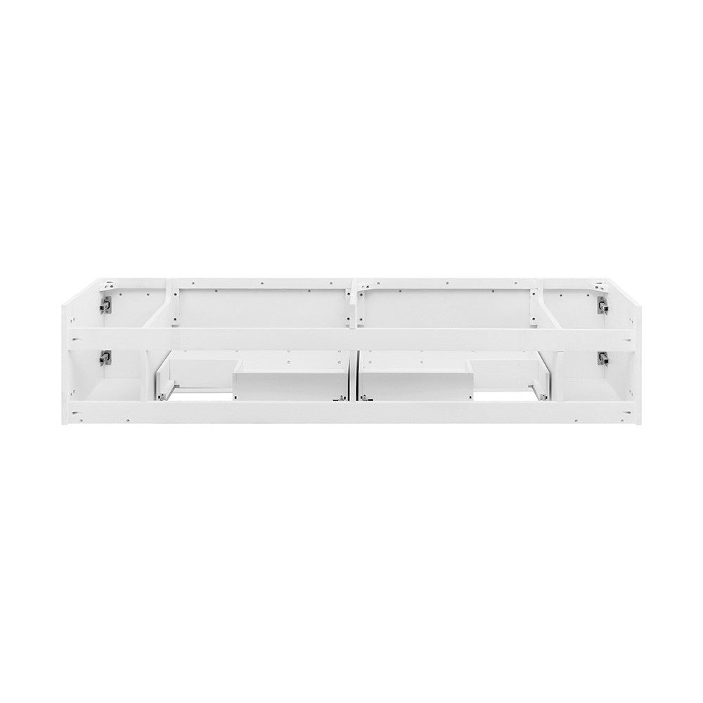 Fresca Lucera 72" White Wall Hung Double Undermount Sink Modern Bathroom Cabinet