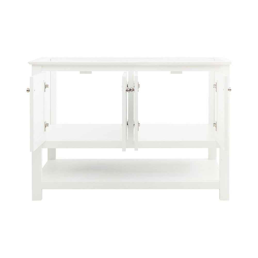 Fresca Manchester 48" White Traditional Double Sink Bathroom Cabinet