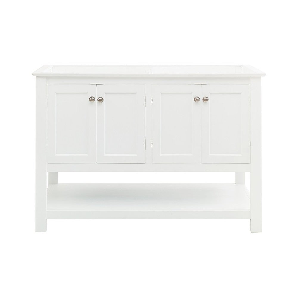 Fresca Manchester 48" White Traditional Double Sink Bathroom Cabinet