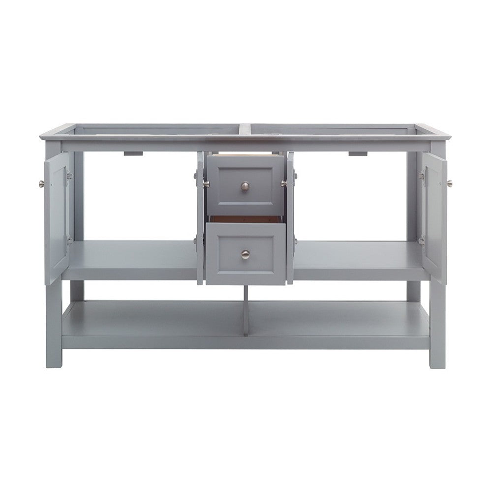 Fresca Manchester 60" Gray Traditional Double Sink Bathroom Cabinet