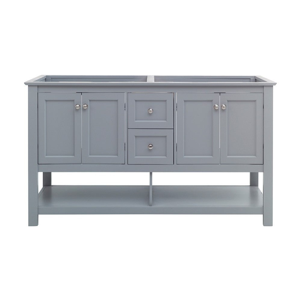 Fresca Manchester 60" Gray Traditional Double Sink Bathroom Cabinet