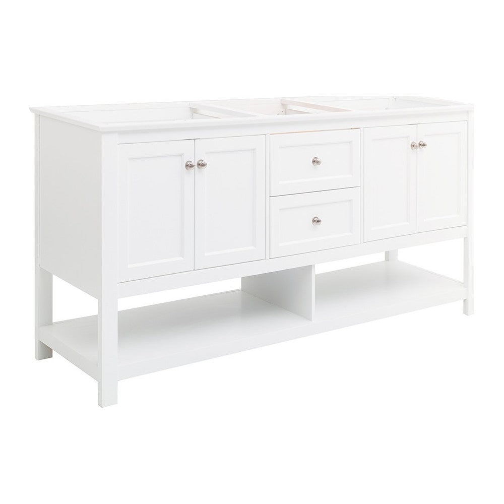 Fresca Manchester 72" White Traditional Double Sink Bathroom Cabinet