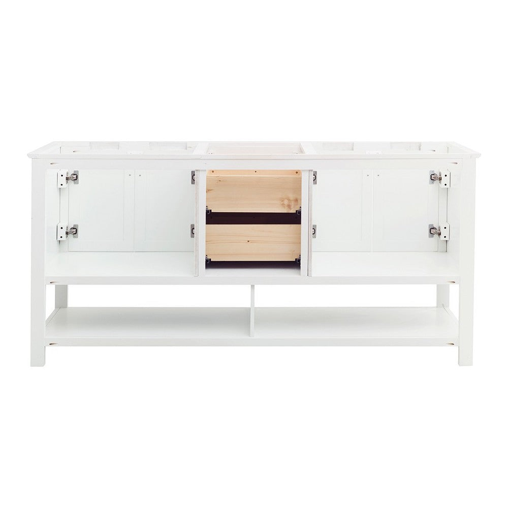 Fresca Manchester 72" White Traditional Double Sink Bathroom Cabinet