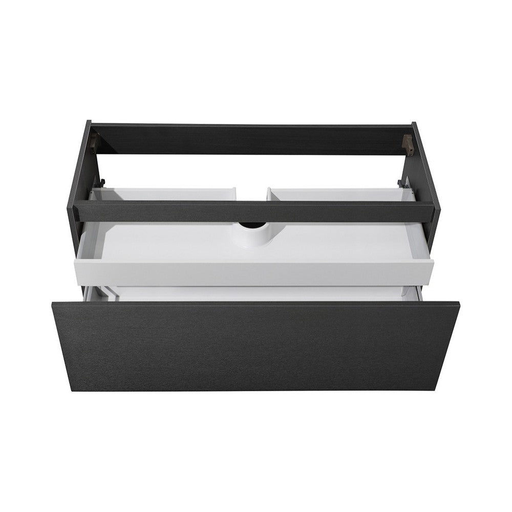 Fresca Mezzo 48" Black Wall Hung Modern Bathroom Cabinet