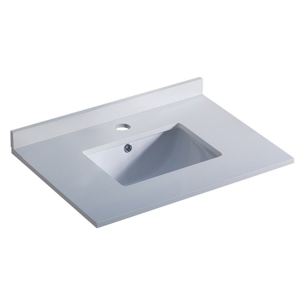 Fresca Oxford 30" White Countertop with Undermount Sink