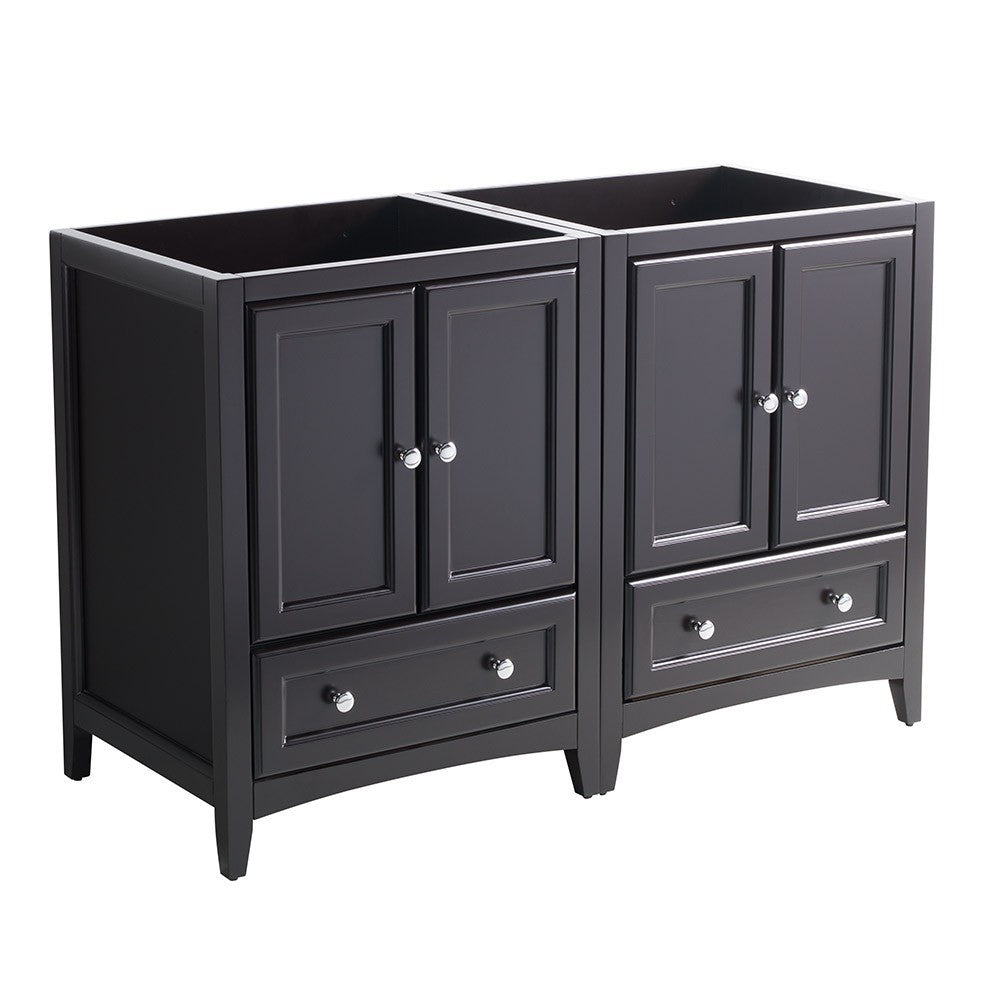 Fresca Oxford 48" Espresso Traditional Double Sink Bathroom Cabinets