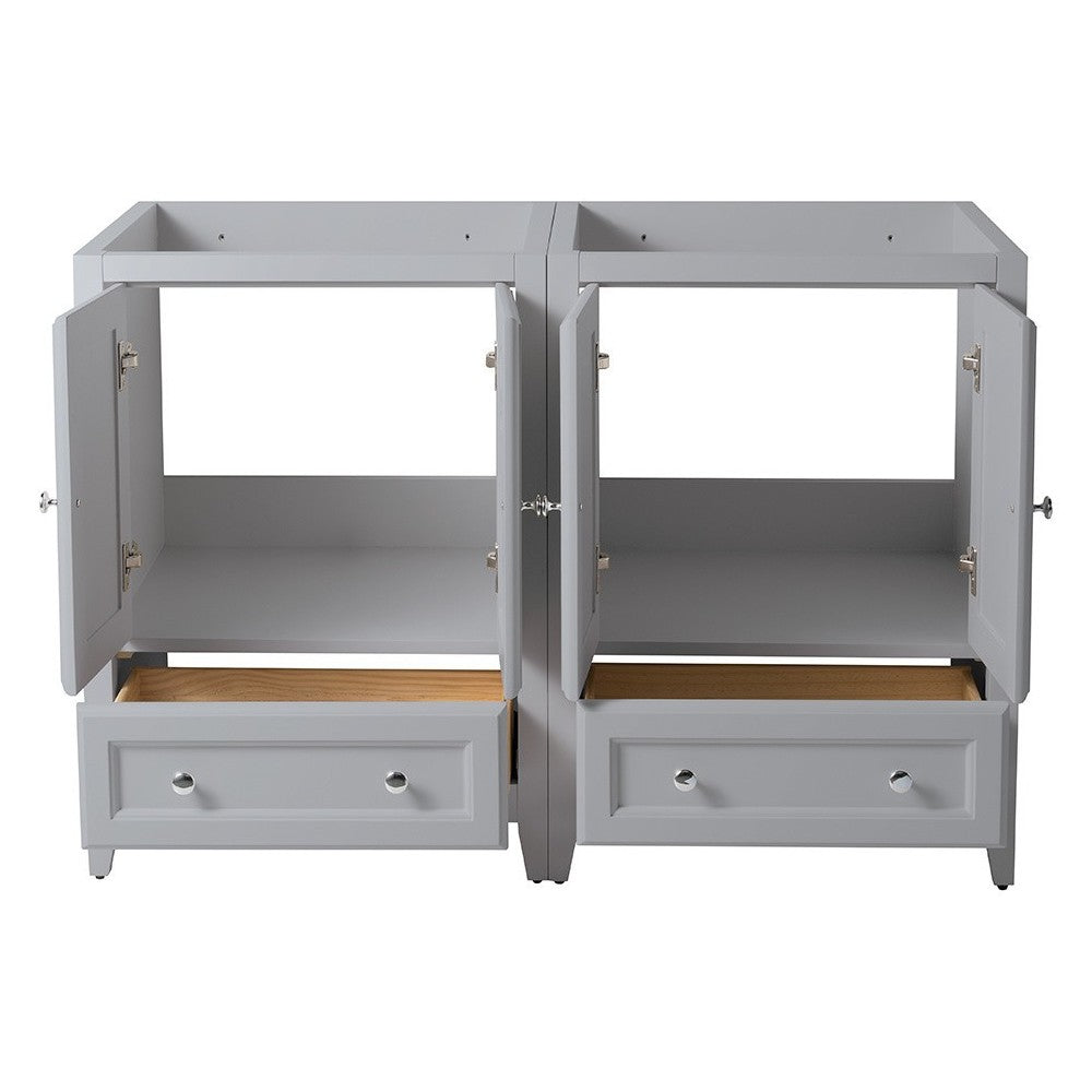 Fresca Oxford 48" Gray Traditional Double Sink Bathroom Cabinets