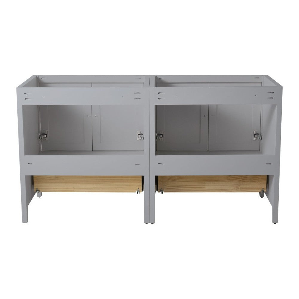 Fresca Oxford 59" Gray Traditional Double Sink Bathroom Cabinets