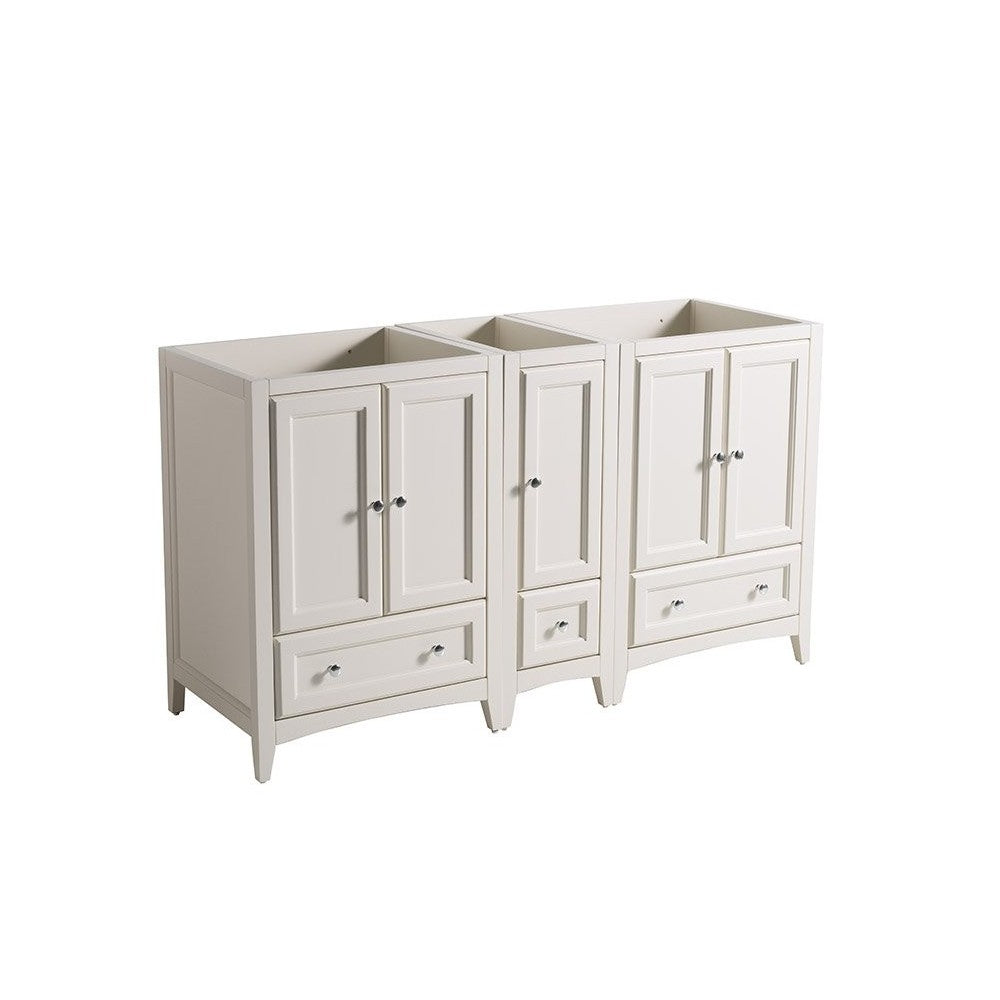 Fresca Oxford 60" Antique White Traditional Double Sink Bathroom Cabinets