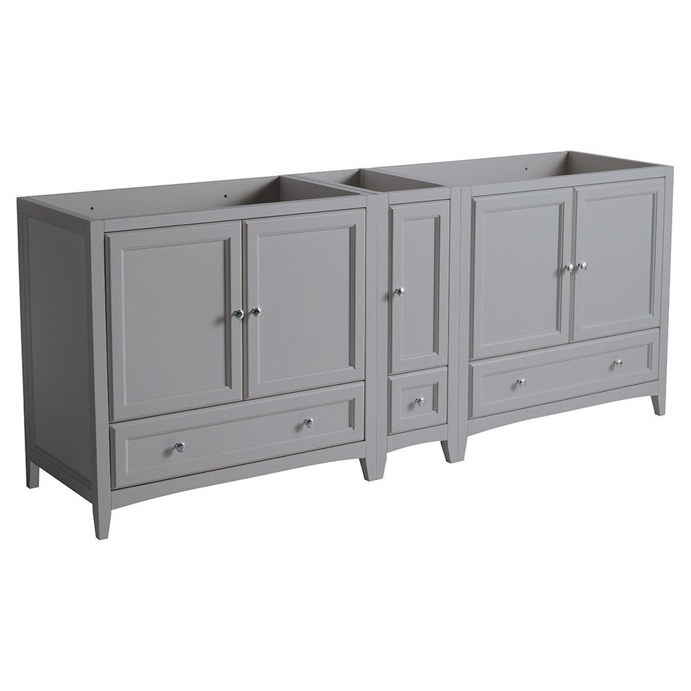 Fresca Oxford 83" Gray Traditional Double Sink Bathroom Cabinets