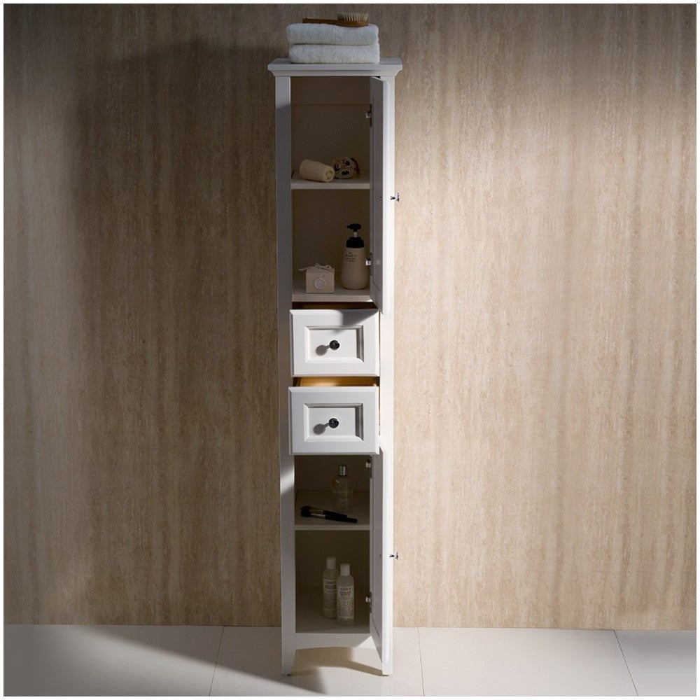 Fresca Oxford Antique White Tall Bathroom Linen Cabinet