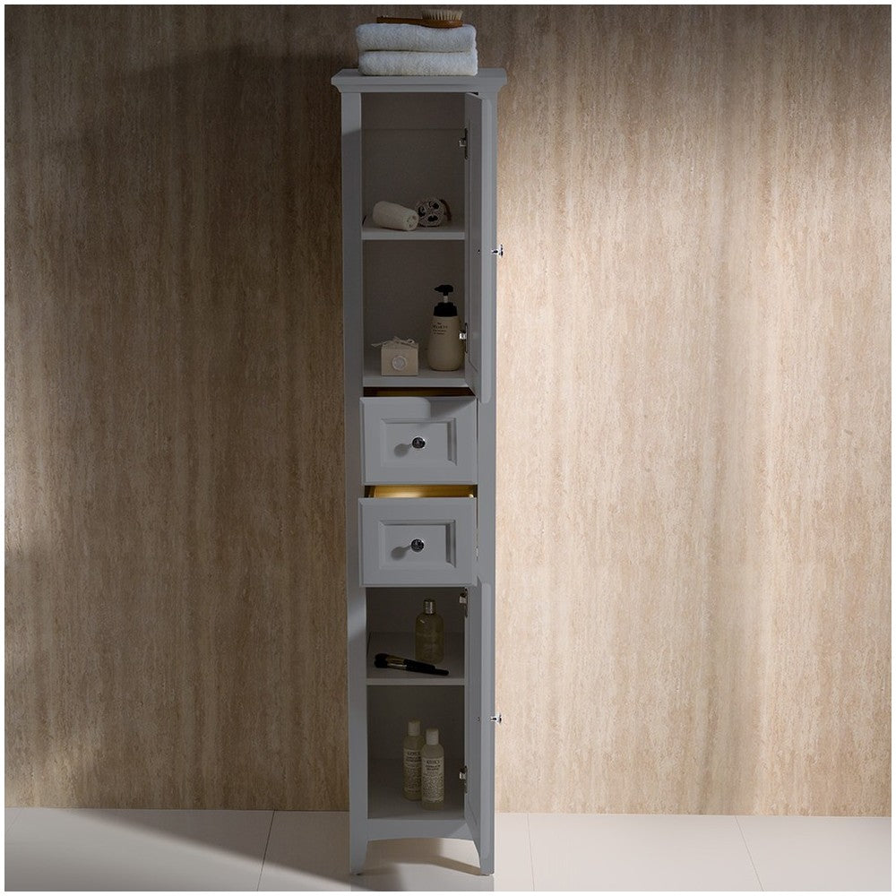 Fresca Oxford Gray Tall Bathroom Linen Cabinet