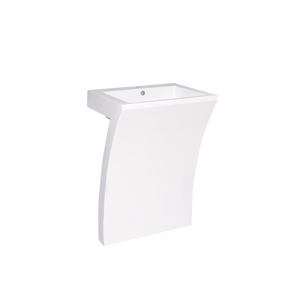Fresca Quadro 23" White Pedestal Sink