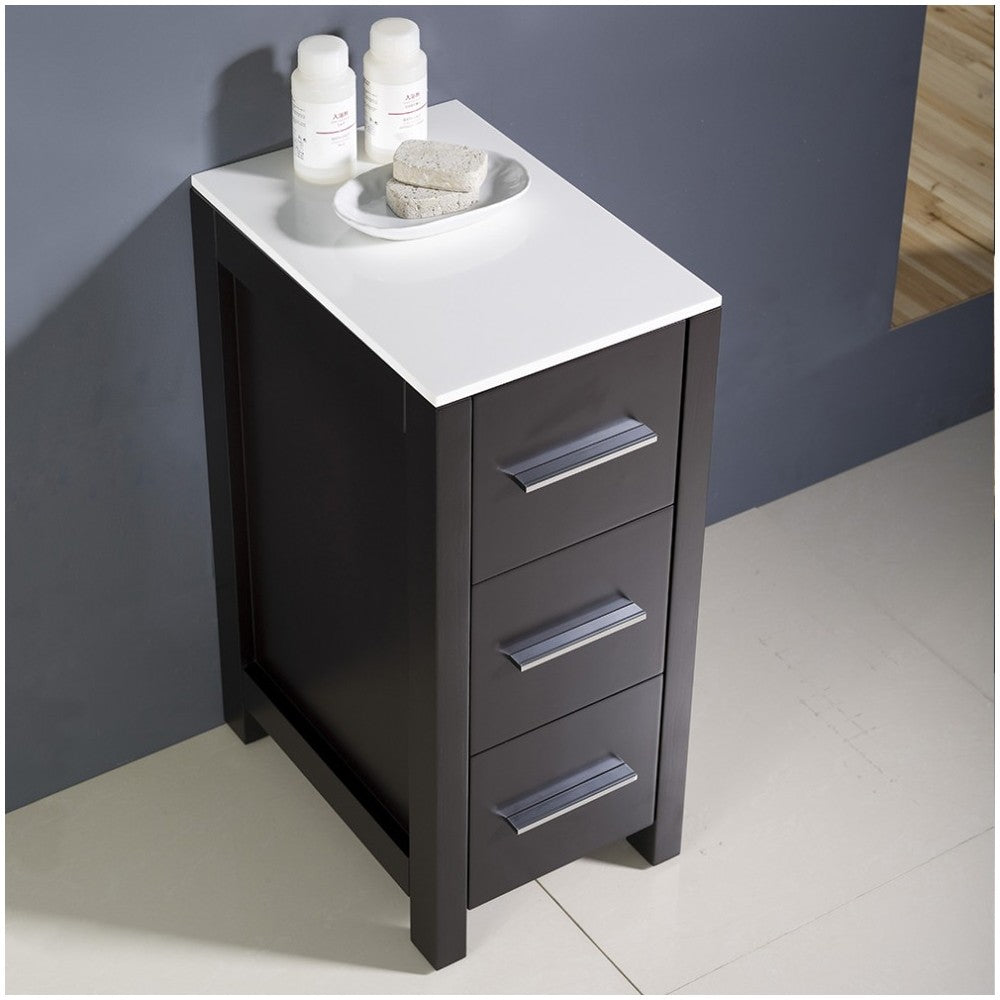 Fresca Torino 12" Espresso Bathroom Linen Side Cabinet