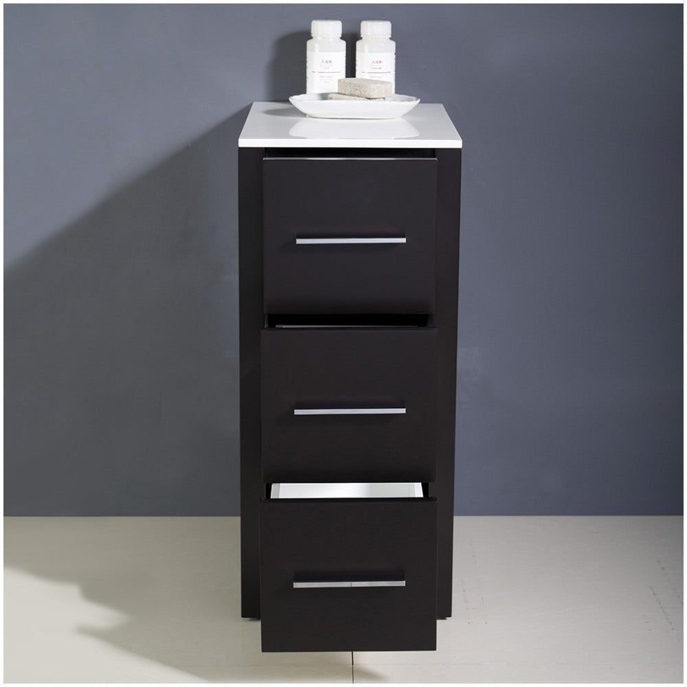 Fresca Torino 12" Espresso Bathroom Linen Side Cabinet