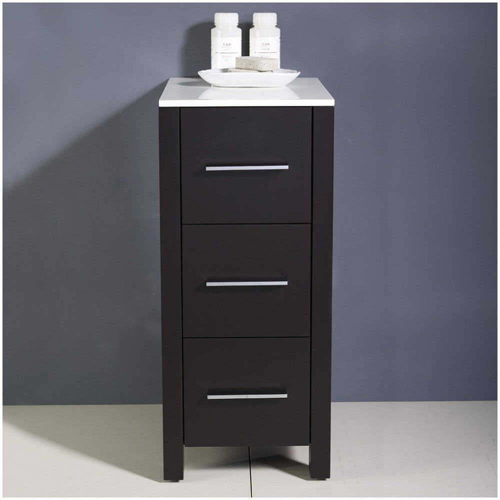 Fresca Torino 12" Espresso Bathroom Linen Side Cabinet