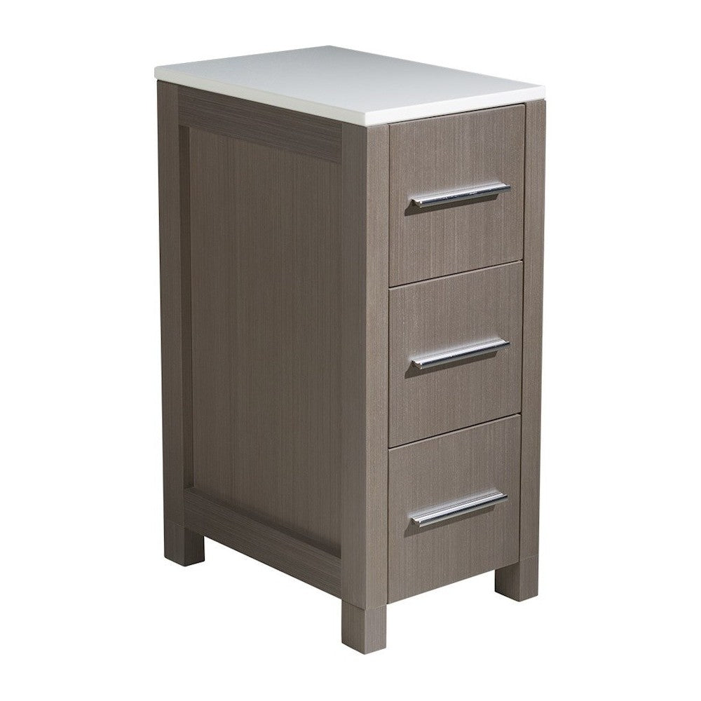 Fresca Torino 12" Gray Oak Bathroom Linen Side Cabinet