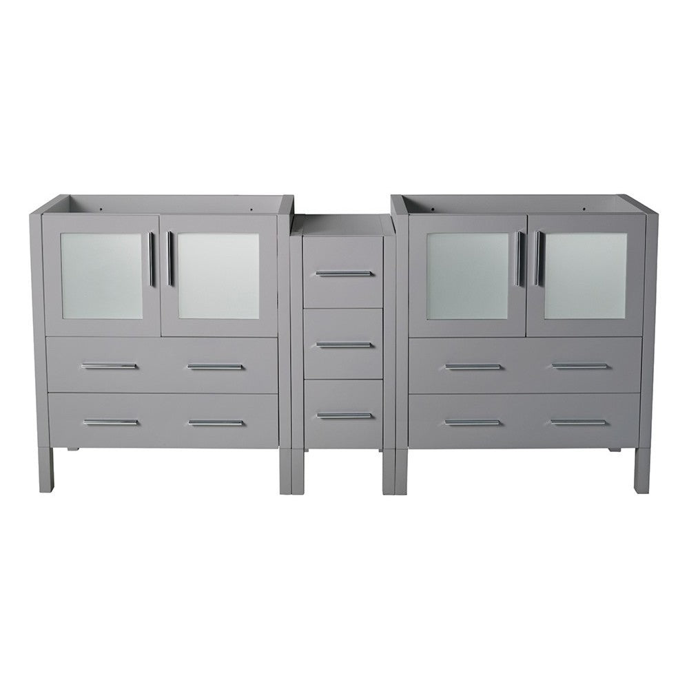 Fresca Torino 72" Gray Modern Bathroom Cabinets, FCB62-301230GR