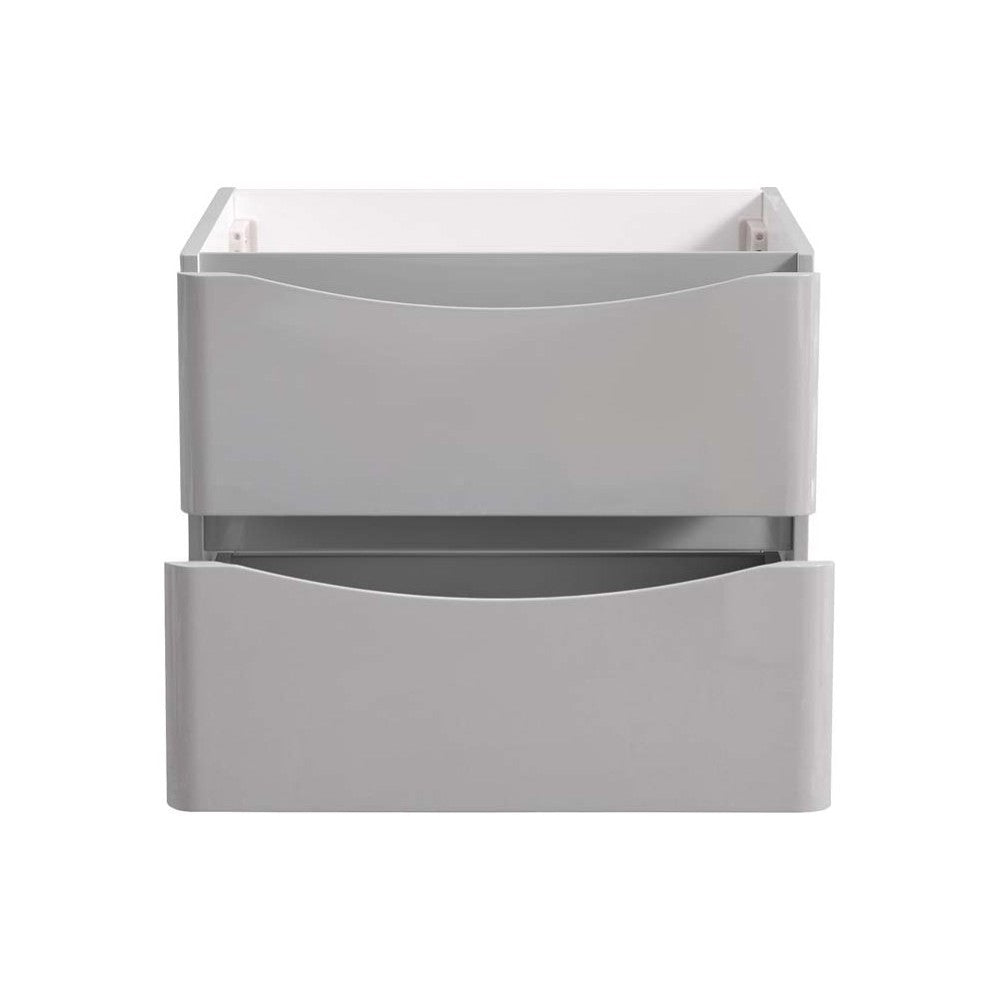 Fresca Tuscany 24" Glossy Gray Wall Hung Modern Bathroom Cabinet