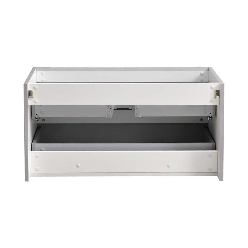 Fresca Tuscany 36" Glossy Gray Wall Hung Modern Bathroom Cabinet
