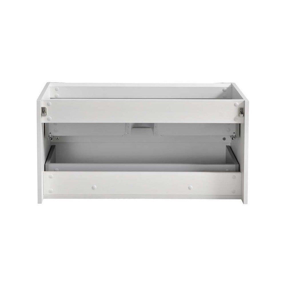Fresca Tuscany 36" Glossy White Wall Hung Modern Bathroom Cabinet