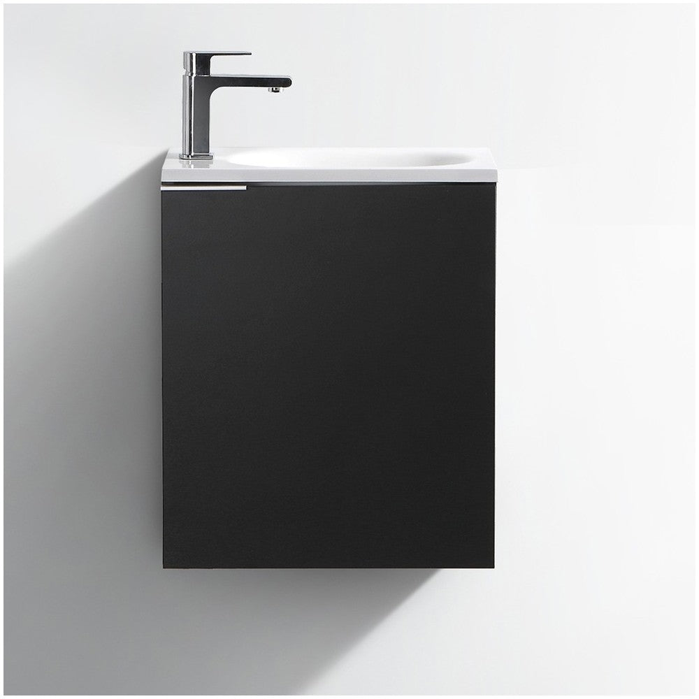 Fresca Valencia 20" Black Wall Hung Modern Bathroom Vanity