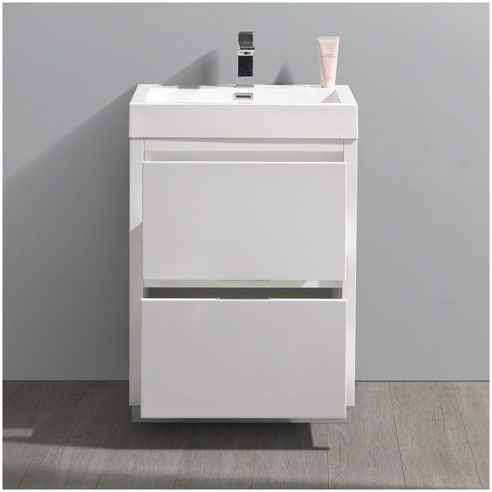 Fresca Valencia 24" Glossy White Free Standing Modern Bathroom Vanity