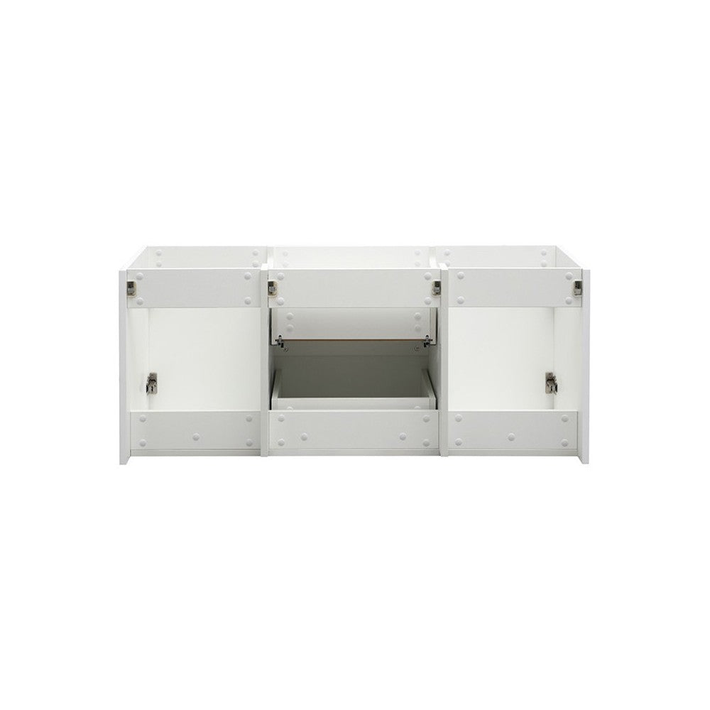 Fresca Valencia 48" Glossy White Wall Hung Double Sink Modern Bathroom Cabinet