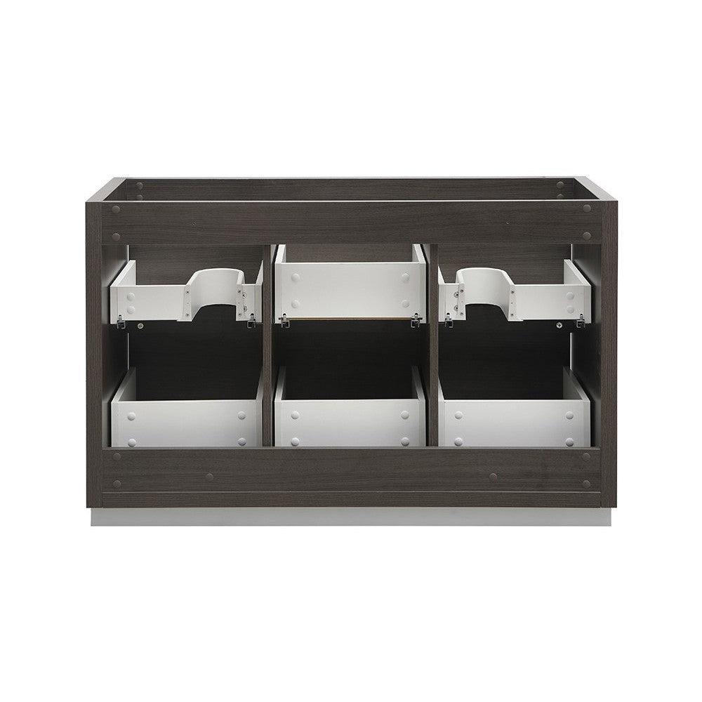 Fresca Valencia 48" Gray Oak Free Standing Double Sink Modern Bathroom Cabinet