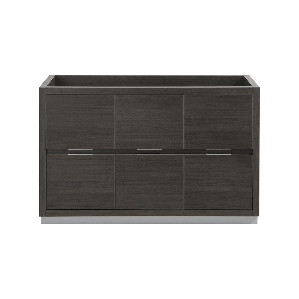 Fresca Valencia 48" Gray Oak Free Standing Double Sink Modern Bathroom Cabinet