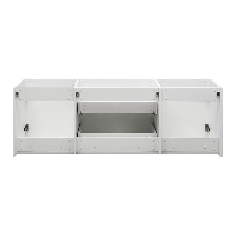 Fresca Valencia 60" Glossy White Wall Hung Double Sink Modern Bathroom Cabinet