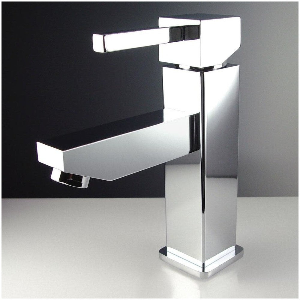 Fresca Versa Single Hole Mount Bathroom Vanity Faucet - Brushed Nickel