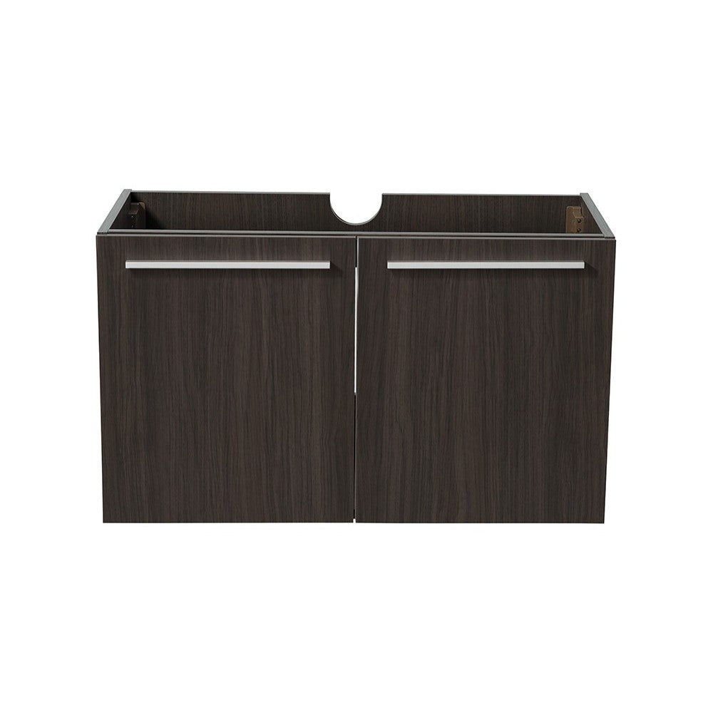 Fresca Vista 30" Gray Oak Wall Hung Modern Bathroom Cabinet