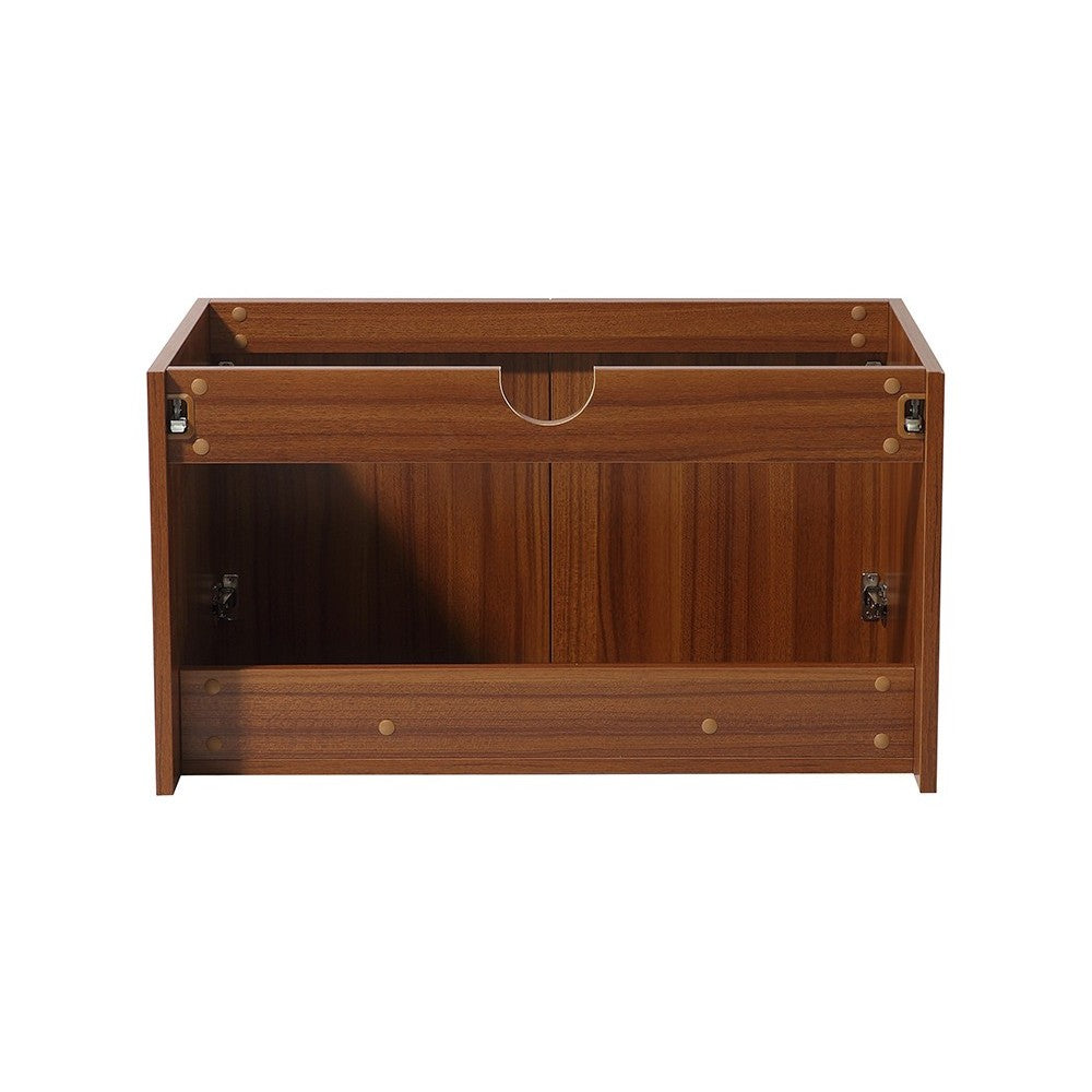 Fresca Vista 30" Teak Wall Hung Modern Bathroom Cabinet
