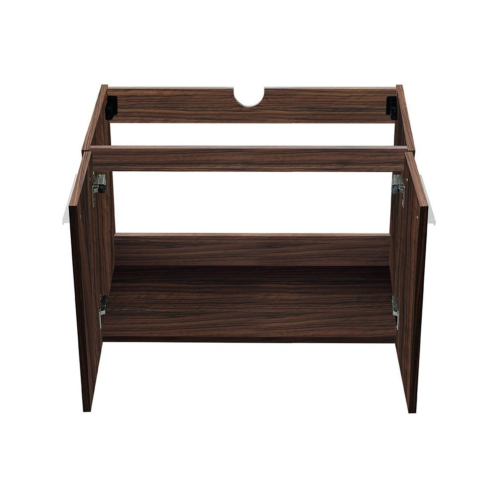 Fresca Vista 30" Walnut Wall Hung Modern Bathroom Cabinet