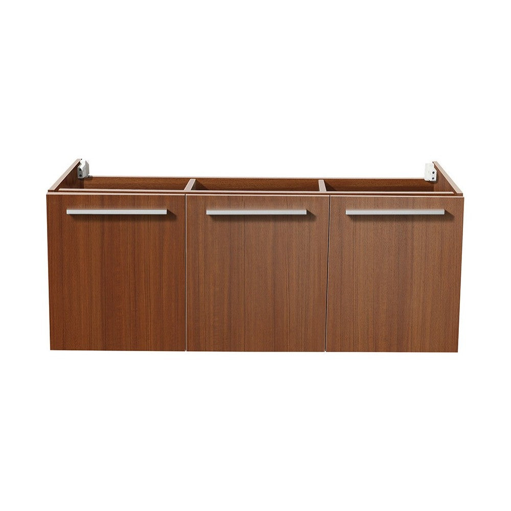 Fresca Vista 48" Teak Wall Hung Modern Bathroom Cabinet