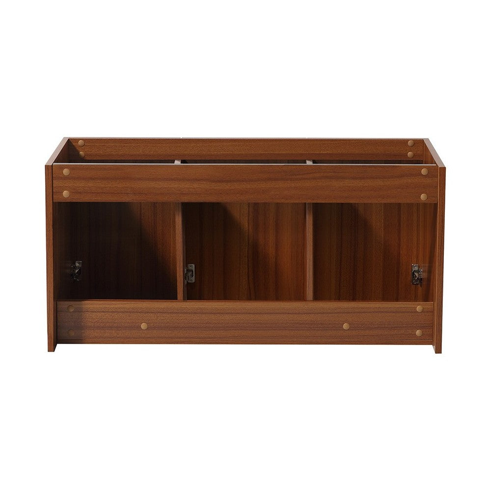 Fresca Vista 48" Teak Wall Hung Modern Bathroom Cabinet