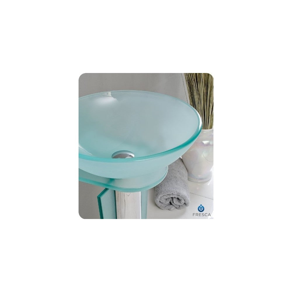 Fresca Vitale 17" Modern Glass Bathroom Pedestal