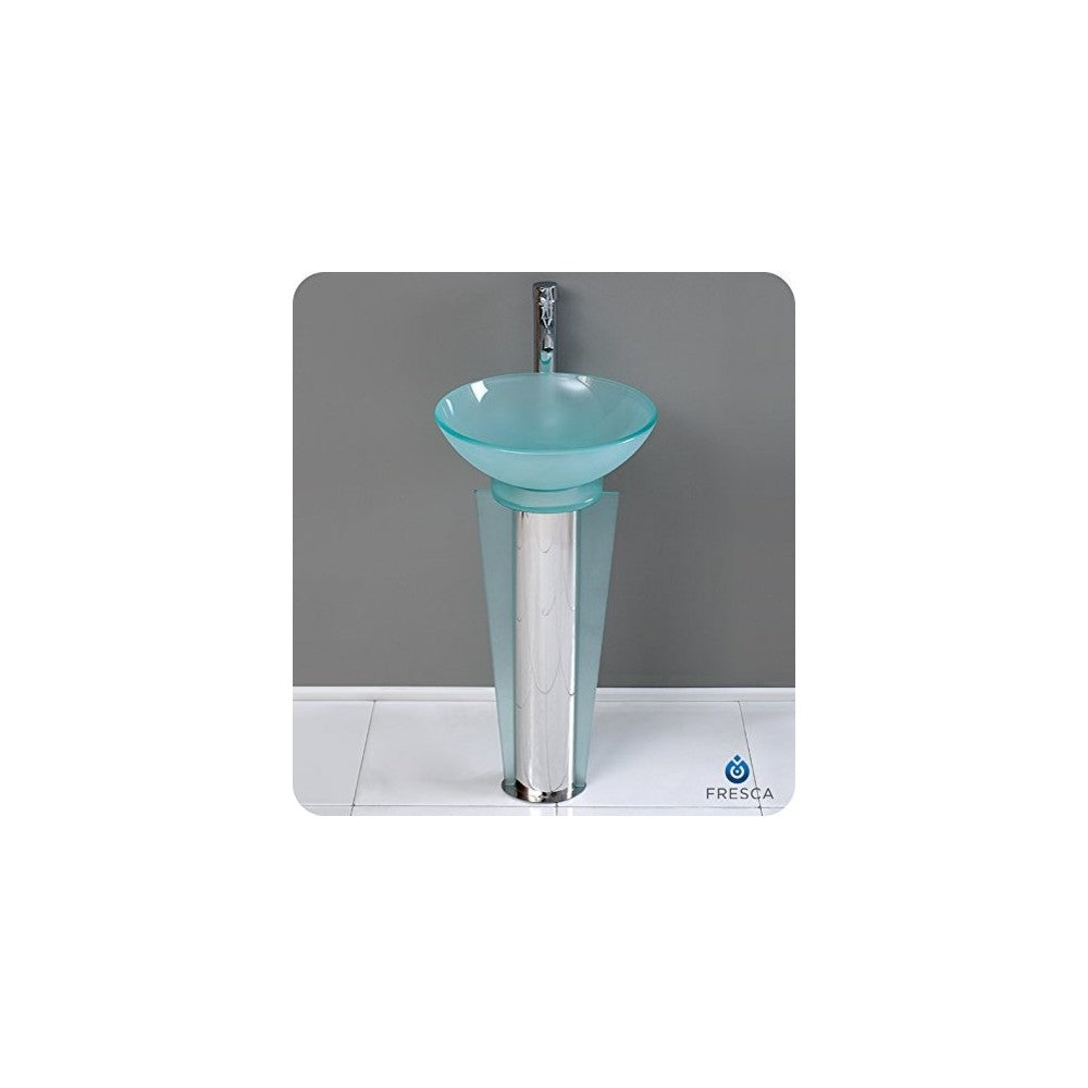 Fresca Vitale 17" Modern Glass Bathroom Pedestal