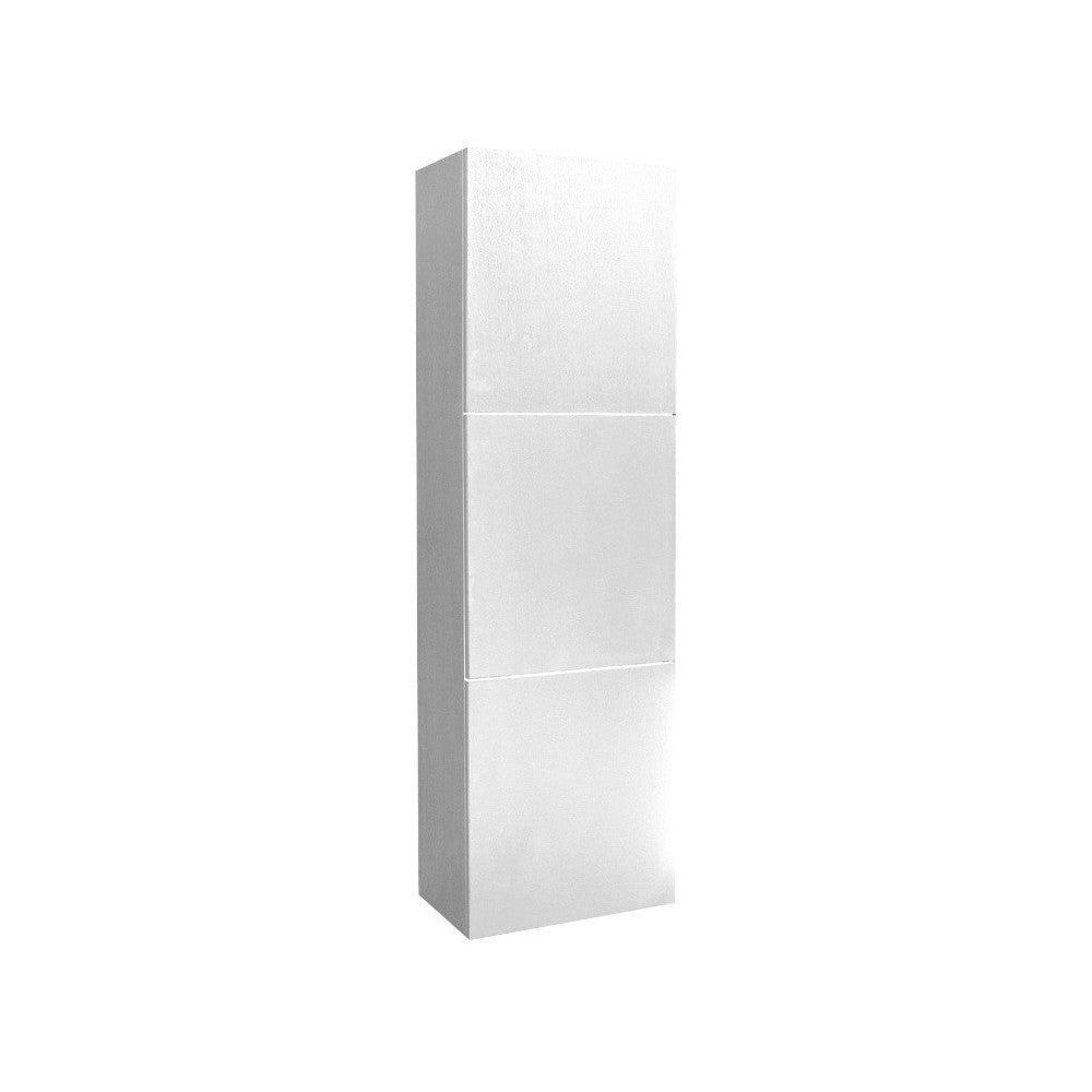 Fresca White Bathroom Linen Side Cabinet w/ 3 Large Storage Areas