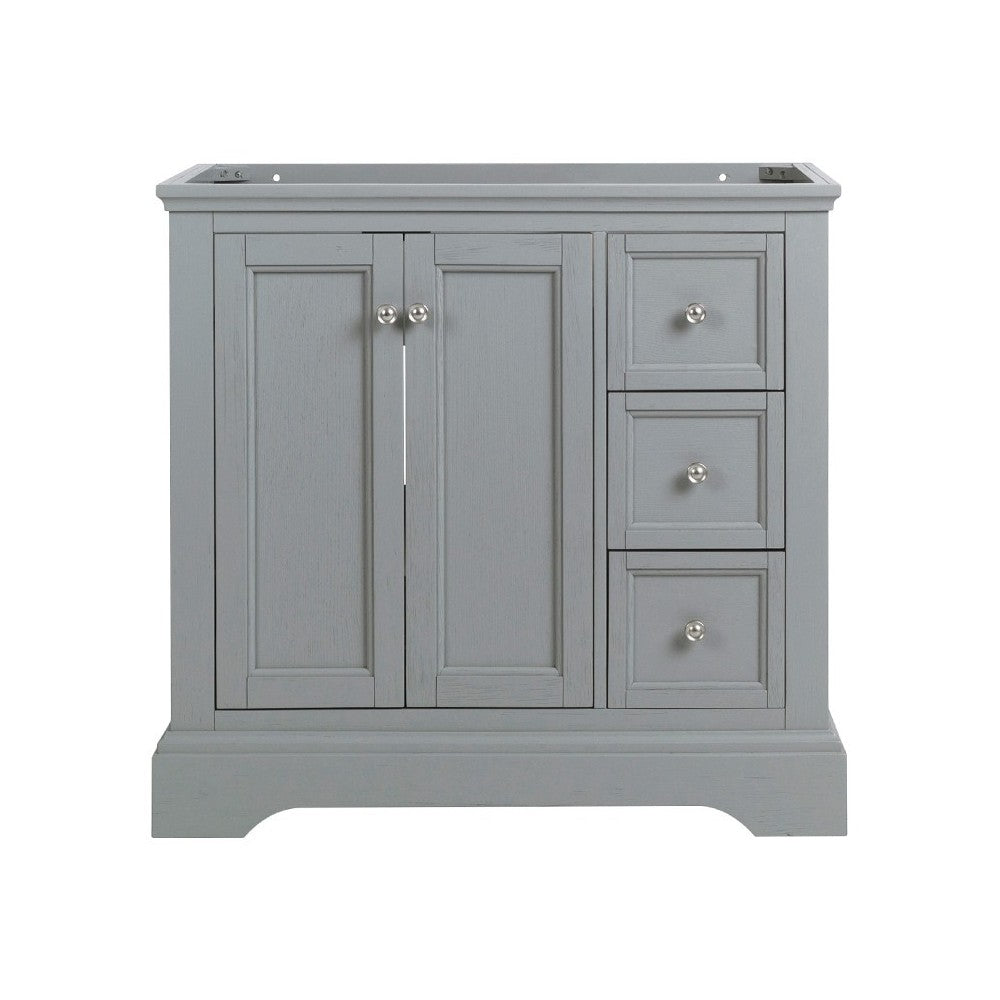 Fresca Windsor 36" Gray Textured Traditional Bathroom Cabinet